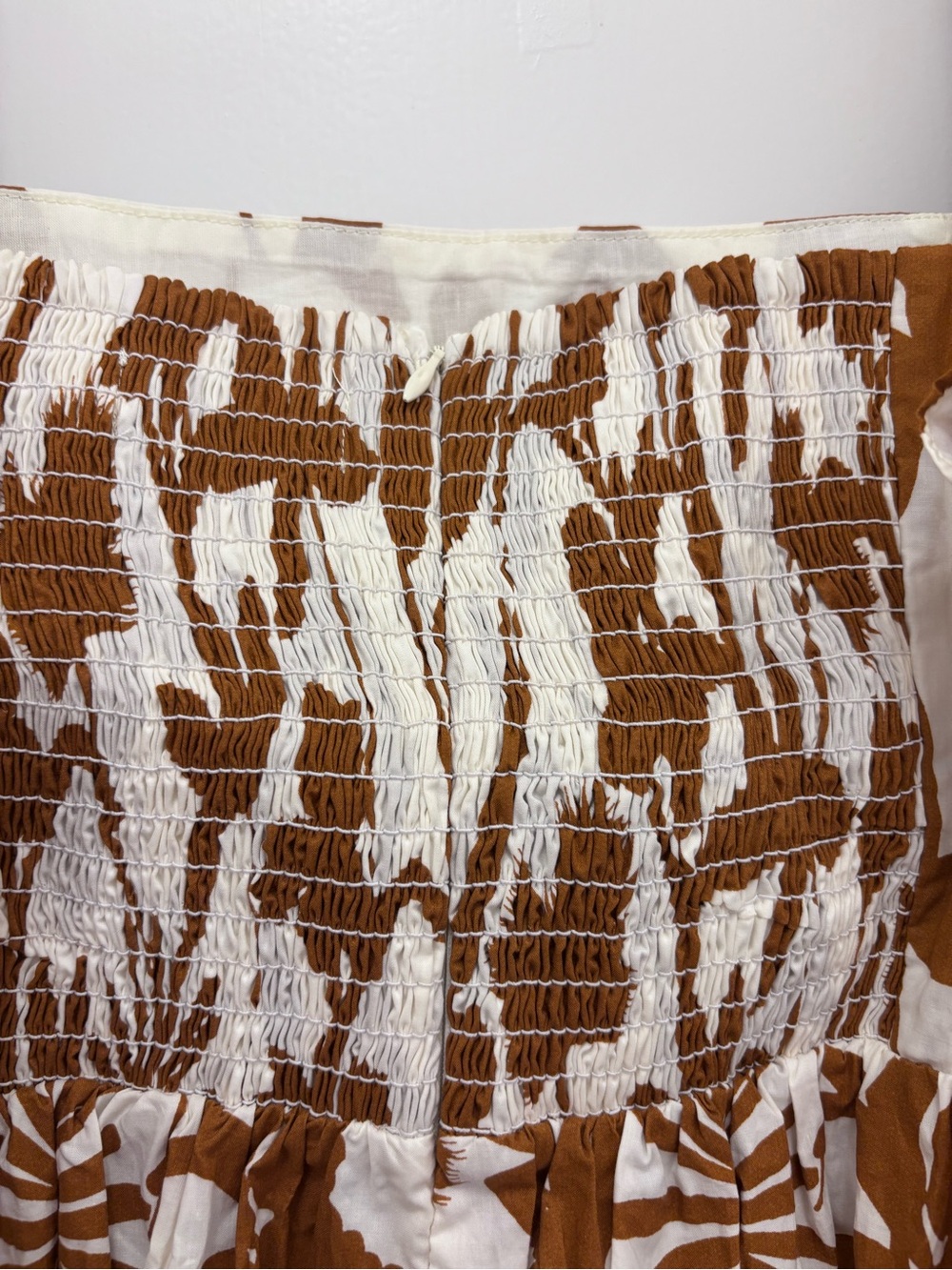 Petal and Pup White and Dark Orange/Brown Floral Sundress - Picture 4 of 6